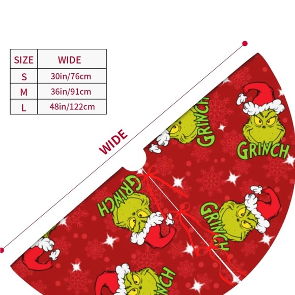 Grinch Christmas tree Skirt NWOT - Picture 2 of 5